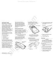Paxar Monarch 6015 Operating Instructions