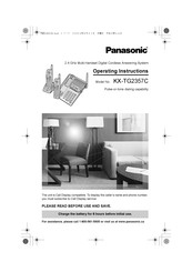 Panasonic KX-TG2357 Operating Instructions Manual
