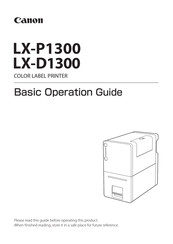 Canon LX-P1300 Basic Operation Manual