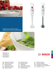 Bosch CleverMixx Fun MSM2410PW Instruction Manual