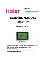 Haier LV1913 Service Manual
