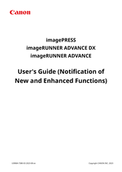 Canon imageRUNNER ADVANCE DX User Manual