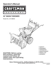 Craftsman 247.88033 Operator's Manual