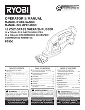 Ryobi P2900 Operator's Manual