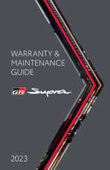 Toyota GR Supra 2023 Warranty & Maintenance Manual