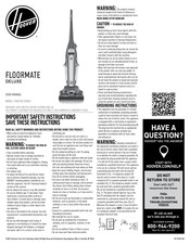 Hoover FloorMate Deluxe User Manual