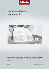 Miele TSF 763 WP Operating Instructions Manual