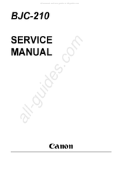 Canon BJC 210 Service Manual
