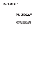 Sharp PN-ZB03W Operation Manual
