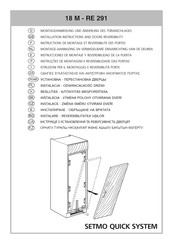 Smeg 18 M-RE 291 Installation Instructions Manual