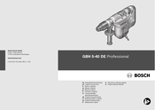 Bosch Professional GBH 5-40 DE Original Instructions Manual