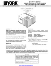York D1EB036 Installation Instructions Manual