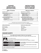 Maytag MHW5630HW Installation Instructions Manual