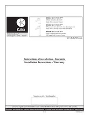 Kalia KONTOUR BF1285-110 Installation Instructions Manual