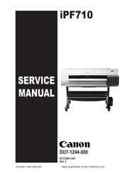 Canon iPF710 - imagePROGRAF Color Inkjet Printer Service Manual