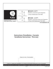 Kalia CITE BF1220 Installation Instructions Manual