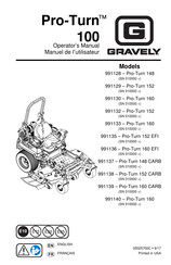 Gravely Pro-Turn 152 CARB Operator's Manual
