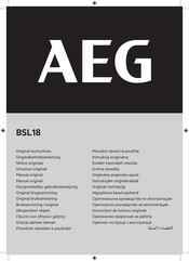 AEG BSL18 Original Instructions Manual