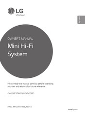 LG CM4350 Owner's Manual