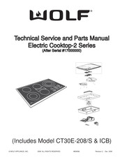 Wolf CT15E Technical Service And Parts Manual