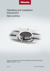 Miele KM 2355 G Operating And Installation Instructions