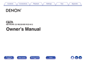 Denon ceol RCD-N12DAB Owner's Manual