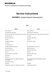 BANDELIN SONOREX SUPER RK 102 H Service Instructions Manual