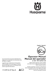 Husqvarna Z 548 Operator's Manual