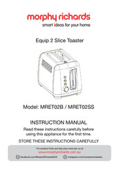 Morphy Richards MRET02B Instruction Manual