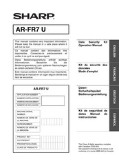 Sharp AR-FR7 U Operation Manual