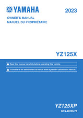 Yamaha YZ125X 2023 Owner's Manual