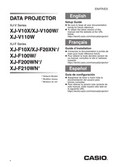 Casio XJ-F100W Setup Manual