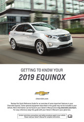 Chevrolet Equinox 2019 Getting To Know Manual