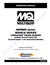 MULTIQUIP WHITEMAN WSHE Series Operation Manual