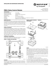 Honeywell NOTIFIER FRM-1 Installation And Maintenance Instructions