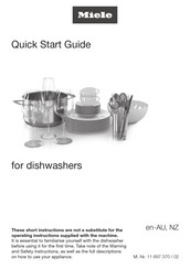 Miele G5000SCCLST Quick Start Manual