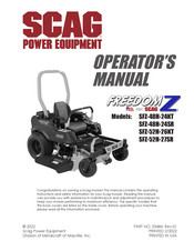 Scag Power Equipment FREEDOM Z SFZ-48H-24KT Operator's Manual