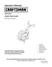 Craftsman 340 Series Operator's Manual