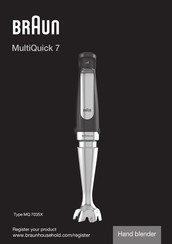 Braun MultiQuick 7 MQ 7035X Manual