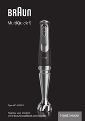 Braun MultiQuick 9 MQ 9125 XS Manual