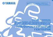 Yamaha VIKING YXM70VPXK 2016 Owner's Manual