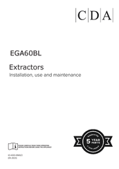 Cda EGA60BL Installation, Use And Maintenance Manual