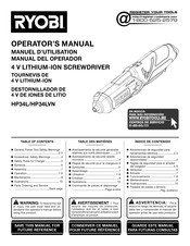 Ryobi HP34LVN Operator's Manual