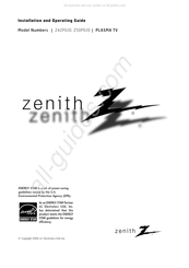 Zenith Z50PG10 and Installation And Operating Manual