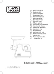 Black & Decker BXMMA1000E Instructions For Use Manual
