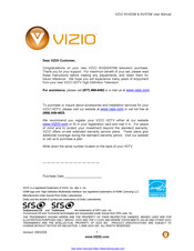 Vizio SV420 User Manual
