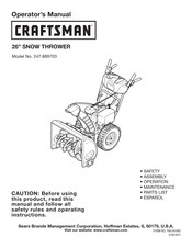 Craftsman 31AS63TF799 Operator's Manual
