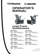 Simplicity Snapper 1694856 Operator's Manual