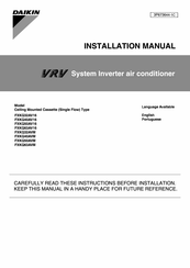 Daikin FXKQ32AVM Installation Manual