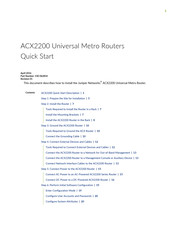 Juniper ACX2200 Quick Start Manual